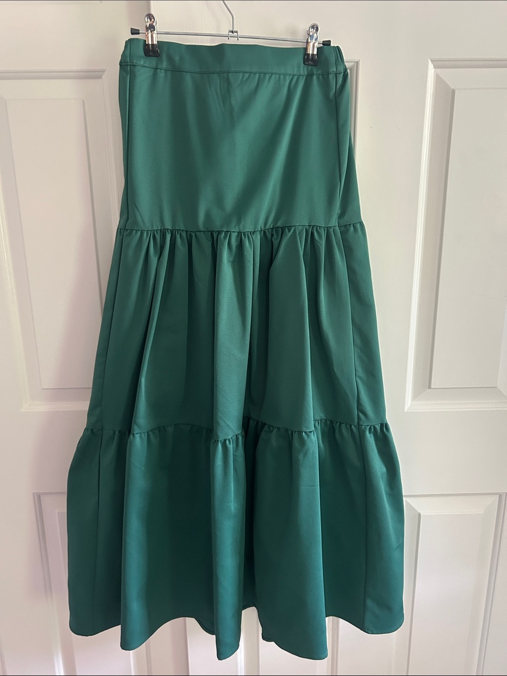 Tiered Green Skirt - Elegant Women's Skirt